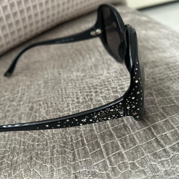 Jimmy Choo Elegant Black Sunglasses with side stars and crystals✨✨✨ - Picture 6 of 6